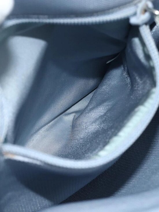 PRADA Backpack Leather Light Blue Silver Auth BA12406A main image 16